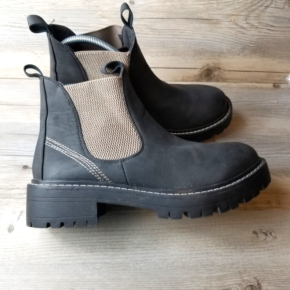 Eddie Marc Extreme Fergie Side-Gore Lug Sole Ankle Boot